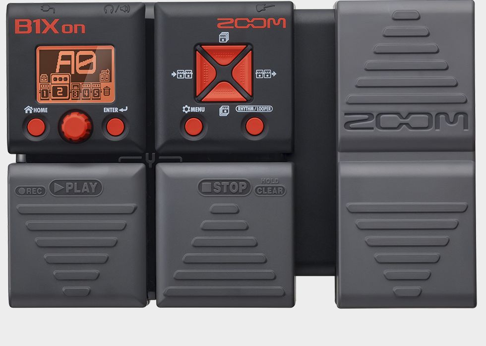 Zoom B1Xon Bass Effects Pedal with Expression Pedal - Top View