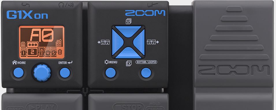 Zoom G1Xon Guitar Effects Pedal with Expression Pedal - top half