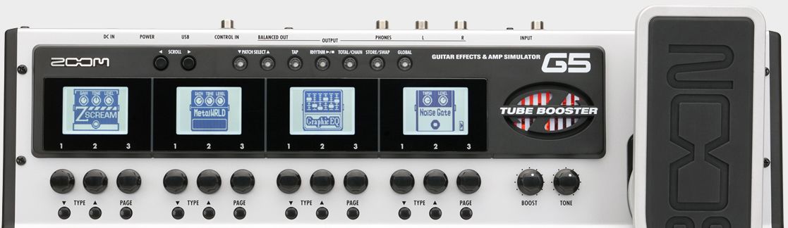 Zoom G5 Guitar Effects & Amp Simulator Pedal - Top Half