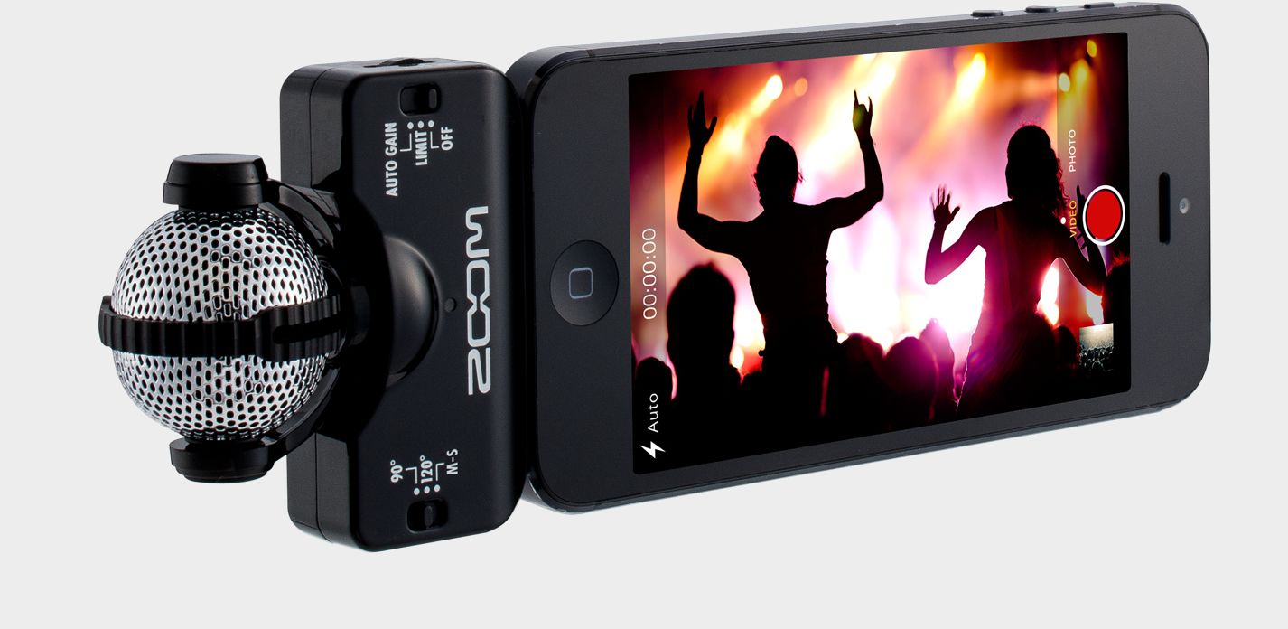 Zoom iQ5 Professional Stereo Microphone for iOS - Video recording